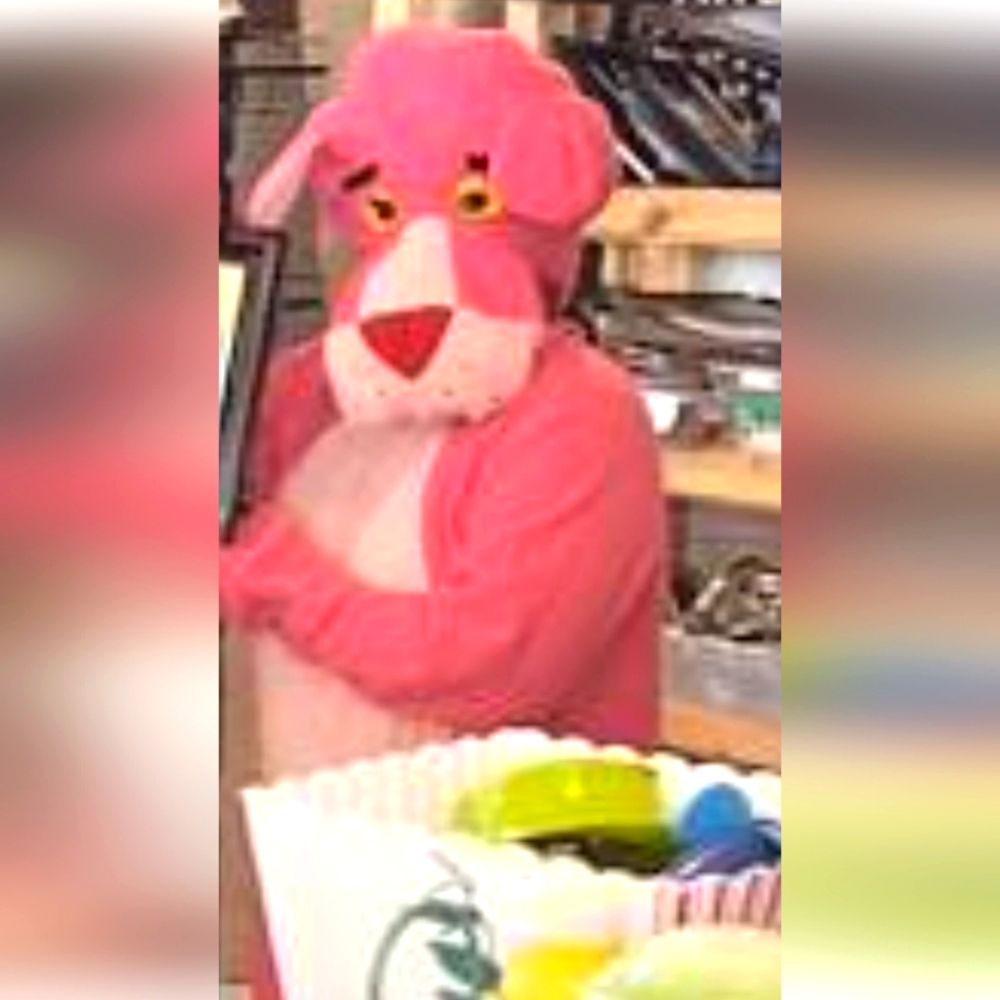 Halloween or mascot Pink Panther full body